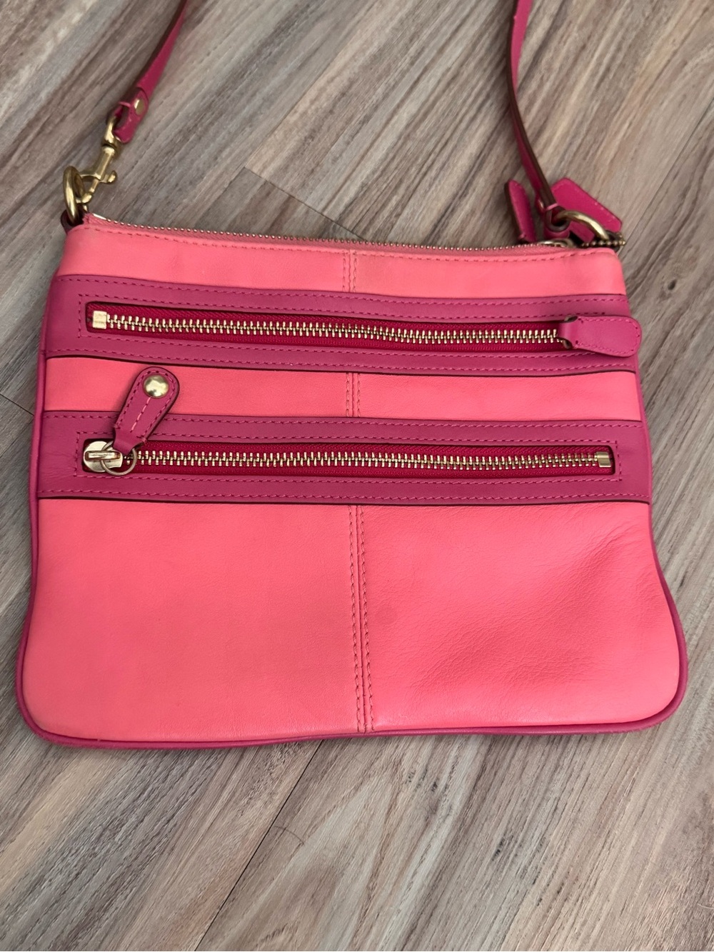 Coach Pink Leather Crossbody Bag